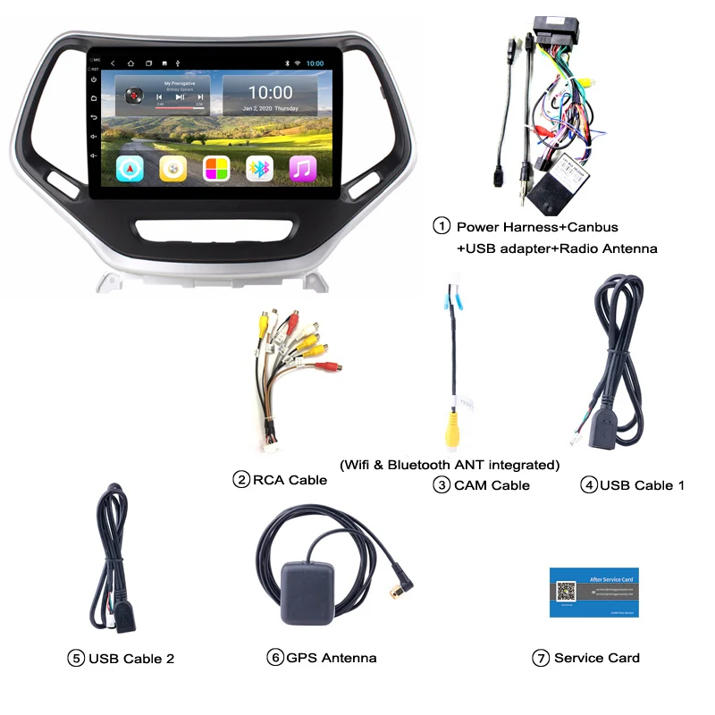 

2G RAM 9 inch full touch screen Android 10 car multimedia player for Jeep Cherokee 2014-2017 GPS navigation