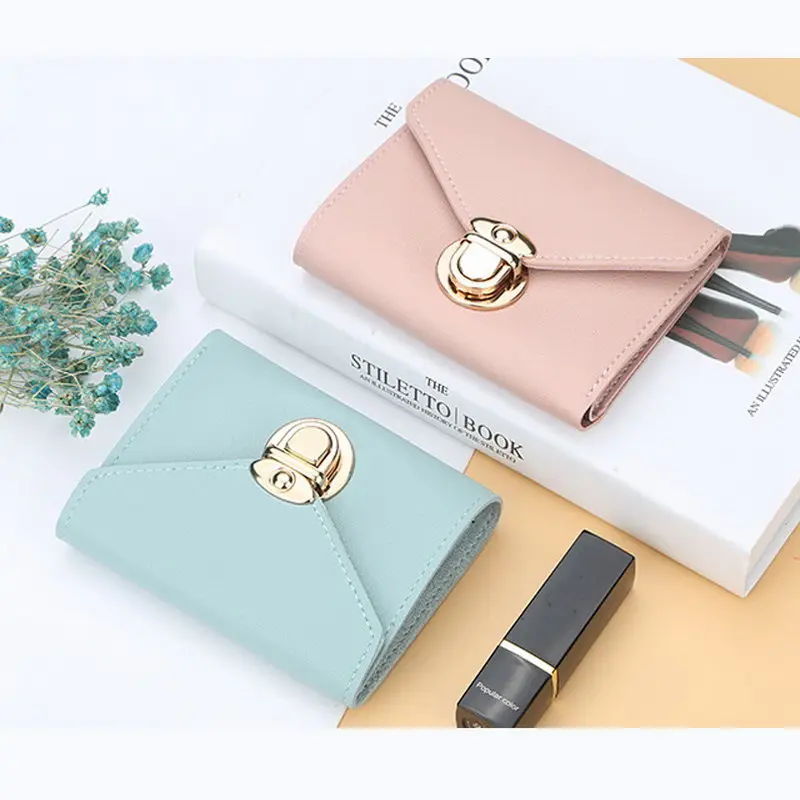 Лидер продаж кошелек тройного сложения из искусственной кожи для женщин модный