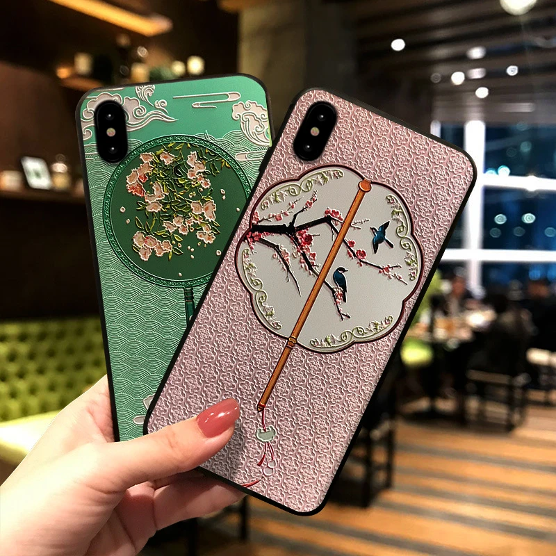 

For ONE plus 6 6T 8 8 pro cobertura completa Carcasa protectora de silicone frosted 3D Embossed carvings Painted phone case