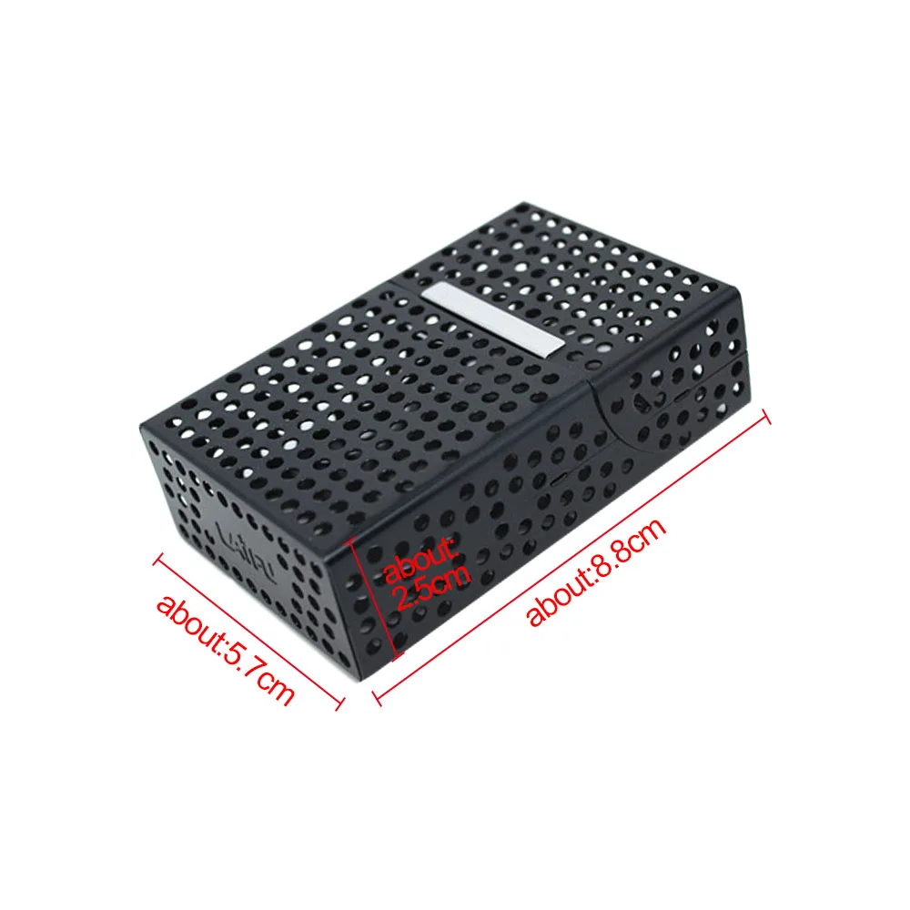 1pc Lightweight Hollow Aluminum Alloy Clamshell Cigarette Case Cigar Box Storage Pocket |