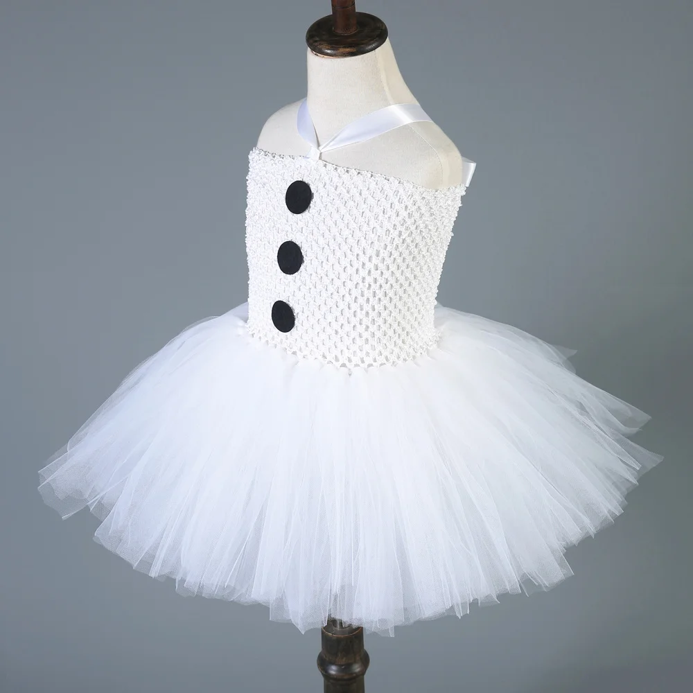 Рождественское платье-пачка со снеговиком для девочек детские рождественские