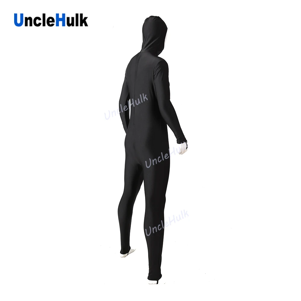 Комбинезон из черного спандекса с открытым лицом | Тематическая одежда и