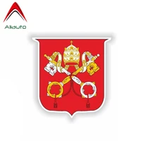 aliauto personality car sticker vatican coat of arms auto decor pvc decal cover scratches for volvo honda civic golf 411cm11cm