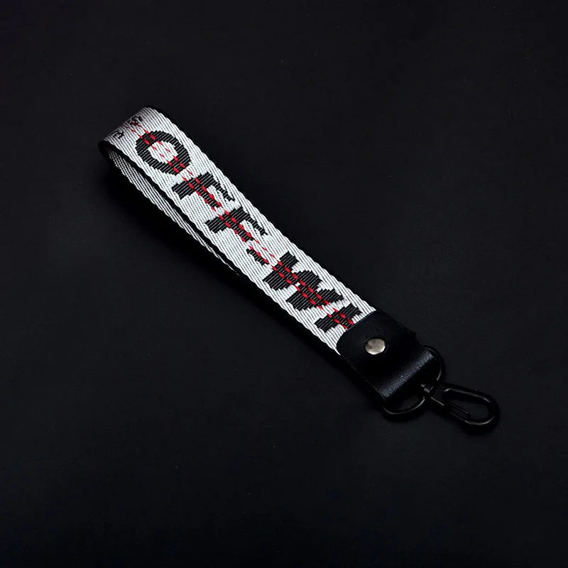 Off White брелок для женщин лента чехол для телефона кошелек сумка брелок 8 цветов Брелок Llaveros Mujer chaviro