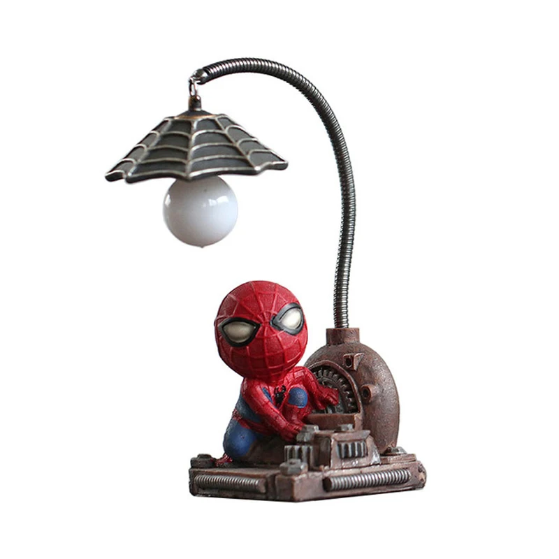 

LED Cartoon Cute Q Version Spider Man Night Lights Multiple Of Extraordinary Fighters Book Desktop Ornaments A Birthday Present