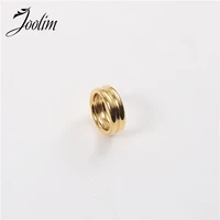 joolim high end gold finish chunky stainless steel band rings for women 2020 stainless steel jewelry