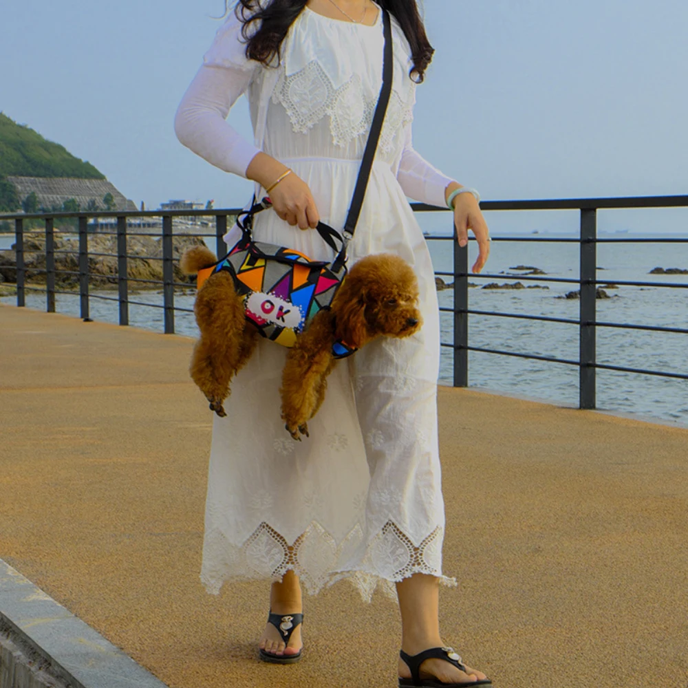 Рюкзак переноска для маленьких собак удобная мягкая уличная сумка щенков кошек и