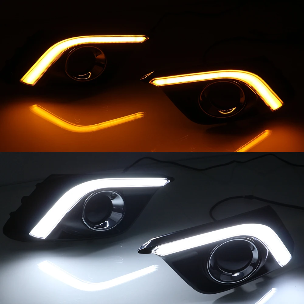 1 пара автомобильных мигающих дневных ходовых огней для Mazda 3 Mazda3 Axela 2013 2014 2015 2016