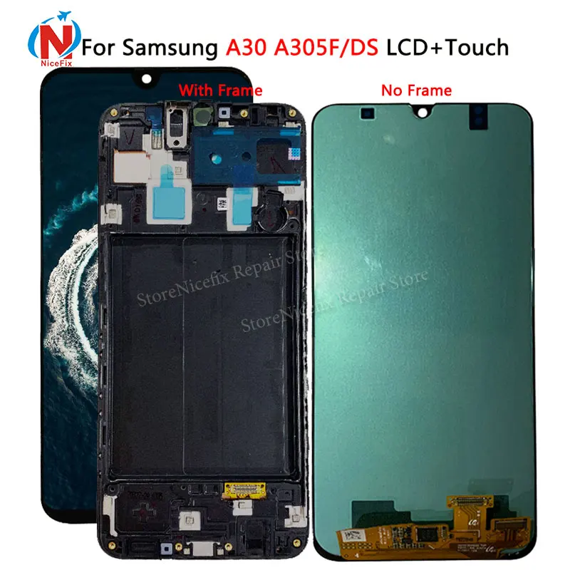 Для samsung galaxy A30 A305/DS A305F A305FD A305A ЖК дисплей с сенсорным экраном дигитайзер сборка