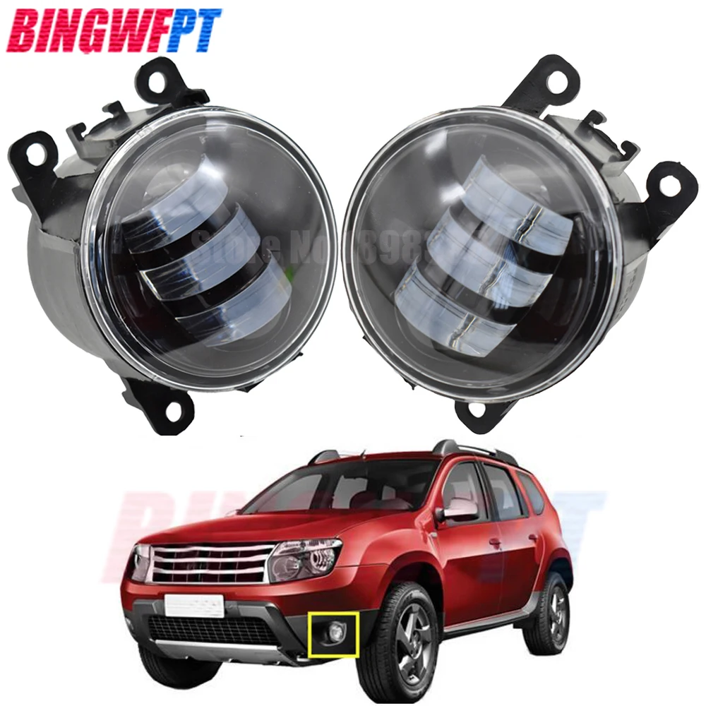 

2Pcs/Pair Fog Lamp Assembly Super Bright LED Fog Lights For Renault DUSTER LATITUDE LOGAN Laguna MEGANE 2/3/CC Saloon LS LM0 LM1