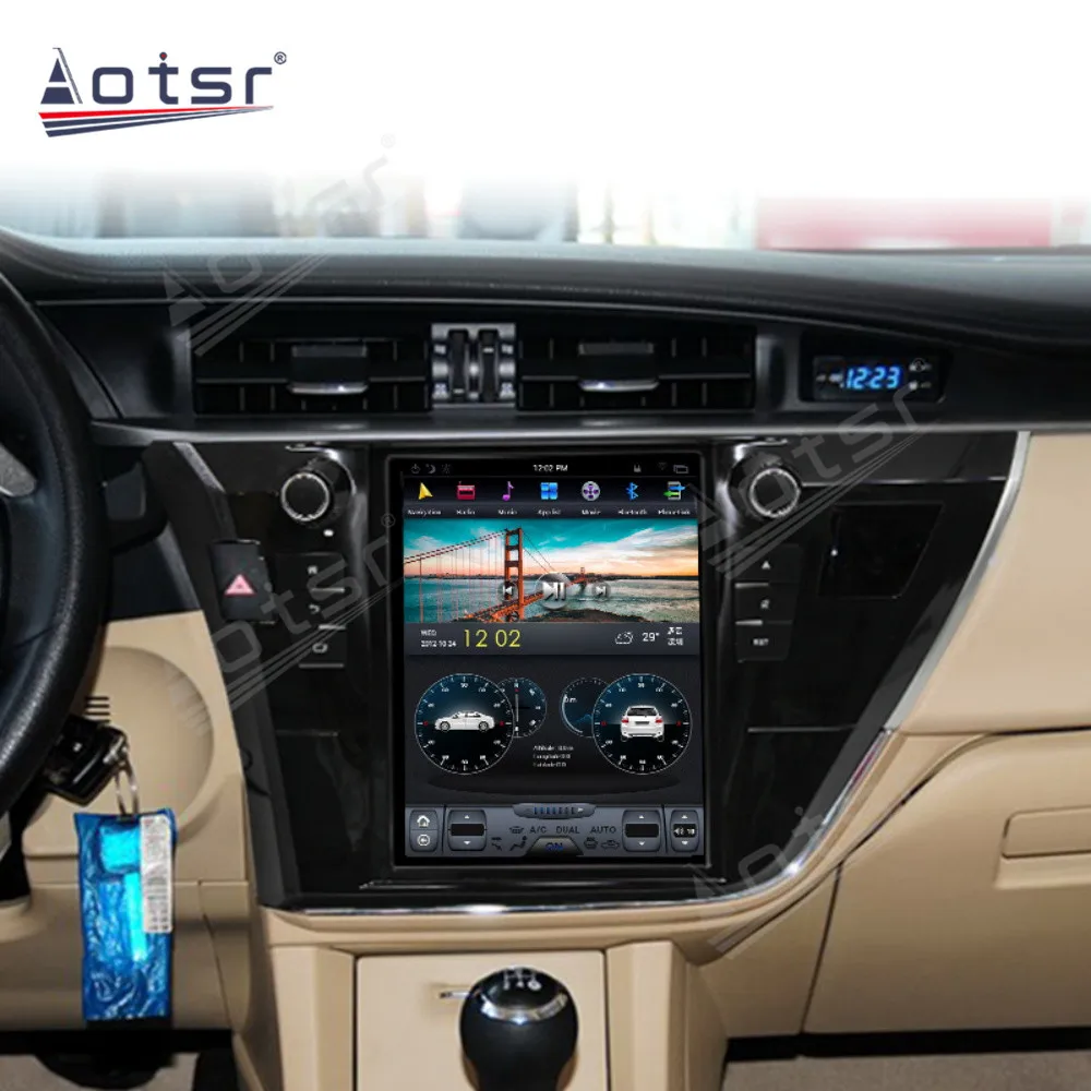 128GB Tesla Style Car Multimedia Player For Toyota Corolla 2014-2016 Android 9.0 Radio GPS Navigation Auto Stereo Audio Video HD |