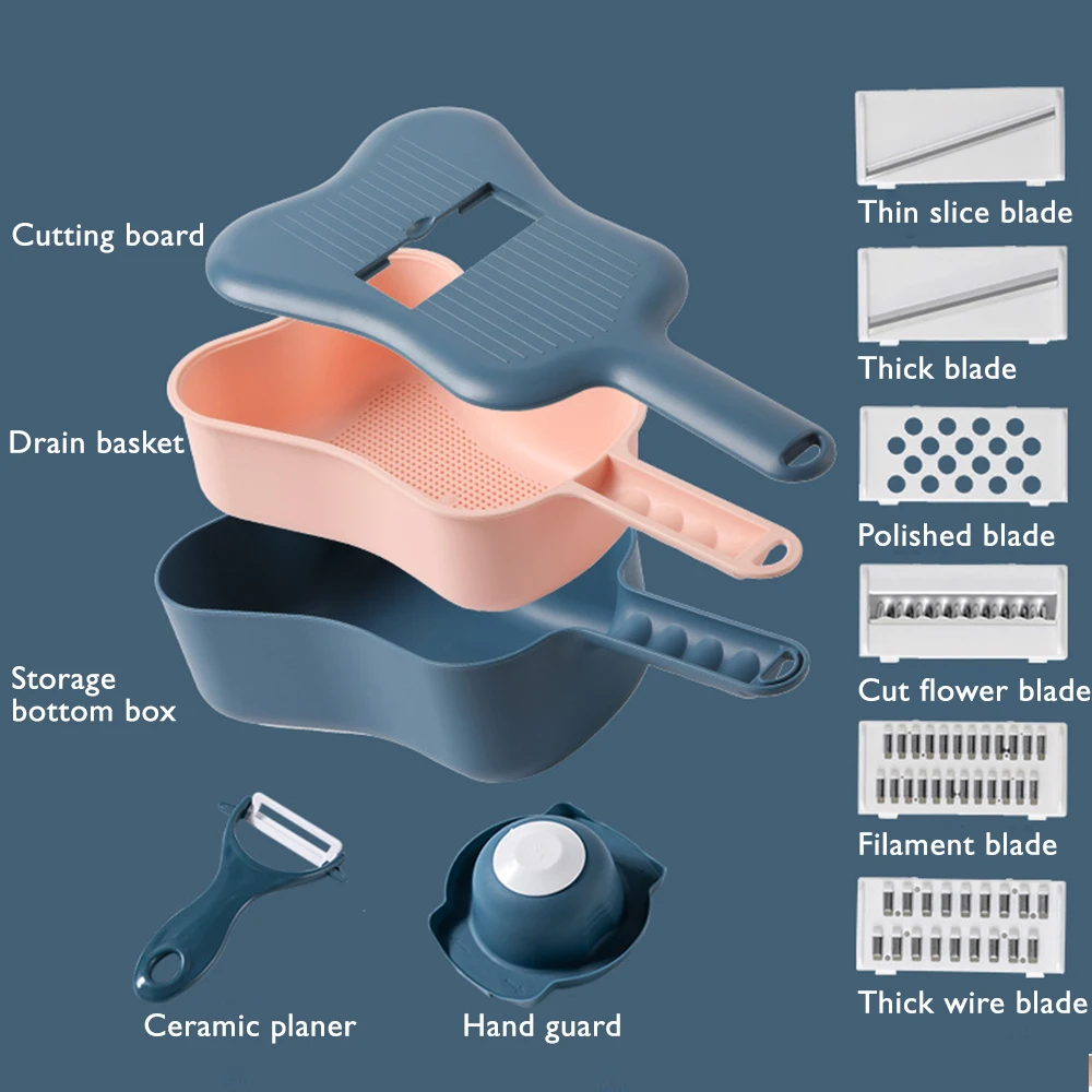 10 в 1 овощерезка укулеле форма слайсер Терка измельчитель томатный картофель