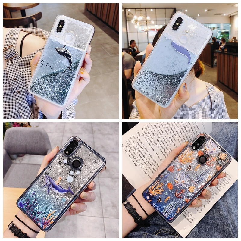 Динамический чехол с жидкостью накладка зыбучим песком для Huawei honor 9 lite 10 20 8x чехлы