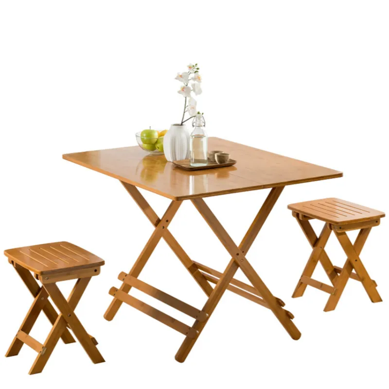 Уличные столы из массива дерева складной маленький обеденный стол для дома