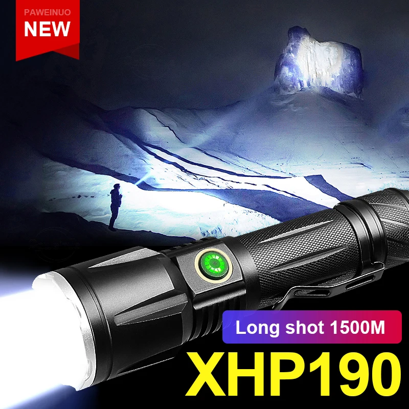 

Супер XHP190 Самый мощный светодиодный фонарик XHP90 High Power Torch Light Usb Перезаряжаемый тактический фонарик 18650 Zoom Hand Lamp