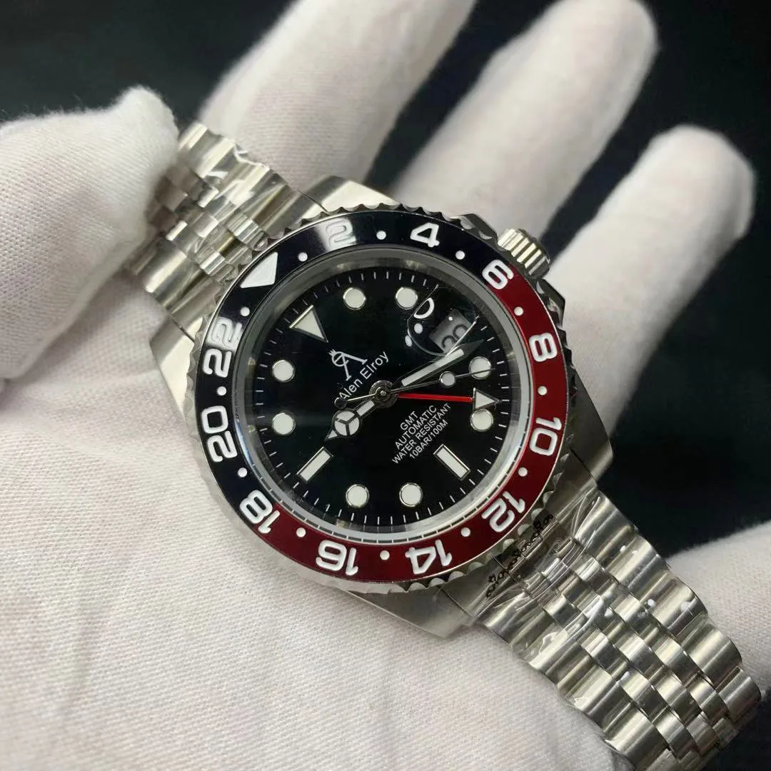 

Designer watch men's mechanical watch 2021 luminous sapphire luxury GMT 3Bar waterproof sports relogio masculin