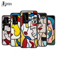 picasso abstract art for huawei p smasrt 2018 2019 2020 2021 smart sz smart plus smart pro black cover silicone soft phone case