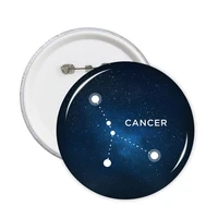cancer constellation zodiac sign round pins badge button clothing decoration gift 5pcs