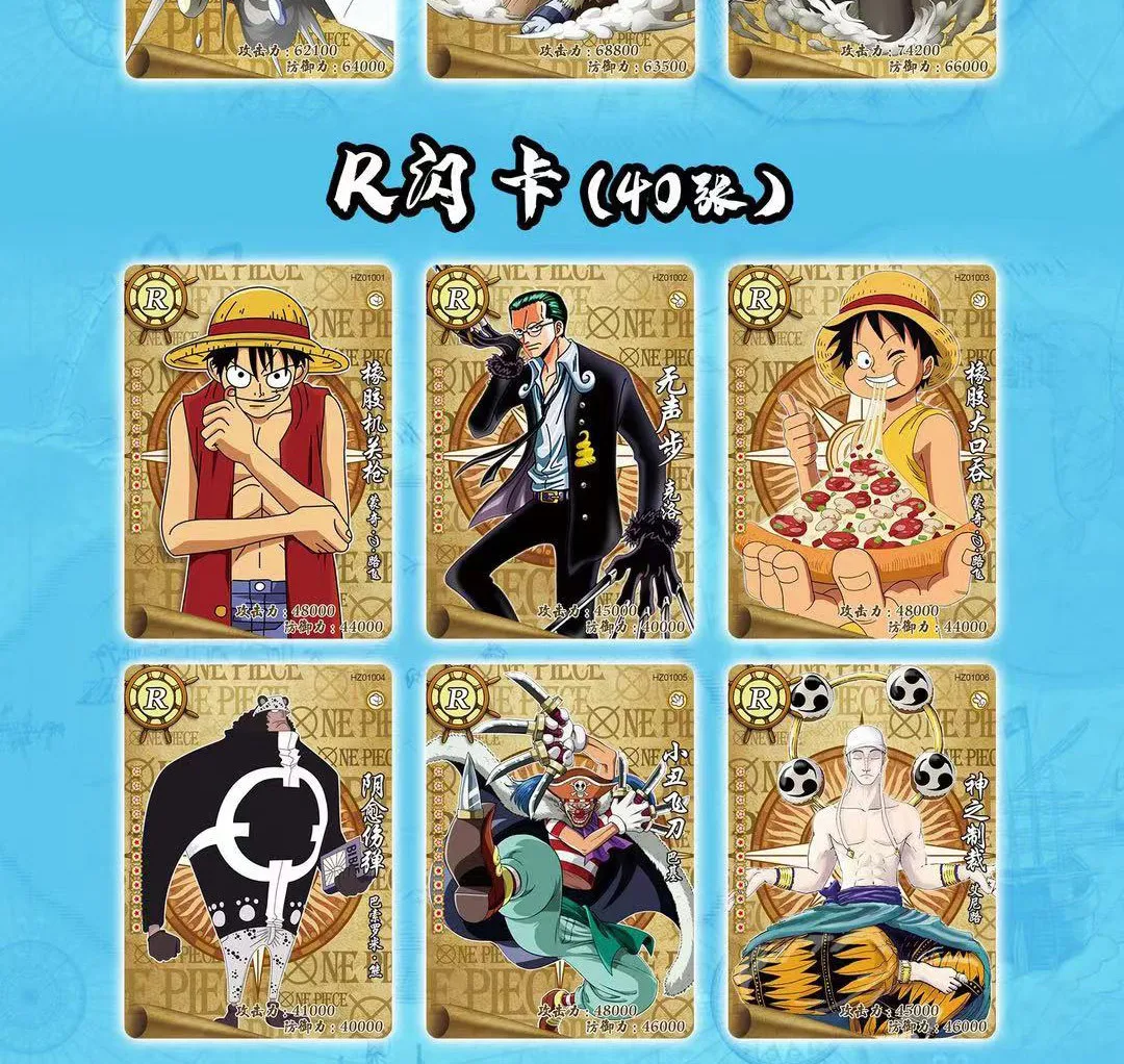 Luffy Zoro Sanji Nami бумажные карты игры для букв Аниме Коллекция периферийных