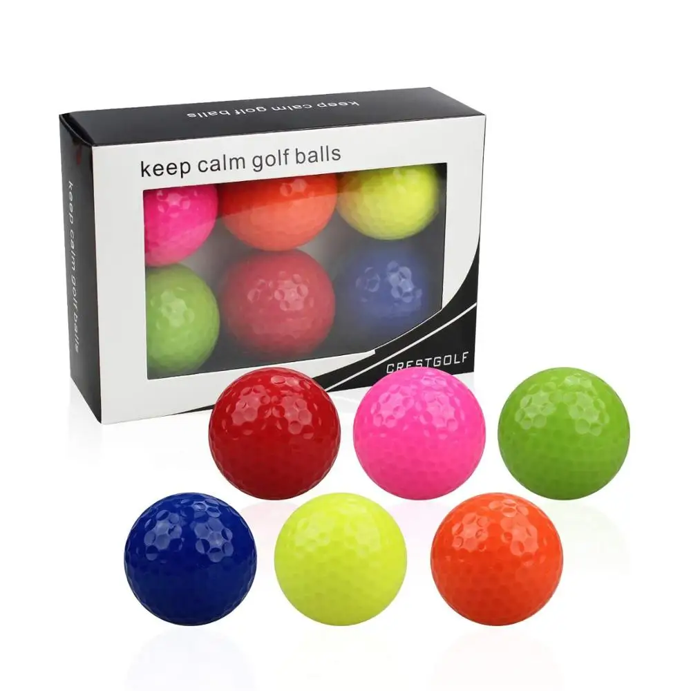 CRESTGOLF 6 шт./упак. красочные мячи для мини гольфа тренировок в гольф из двух