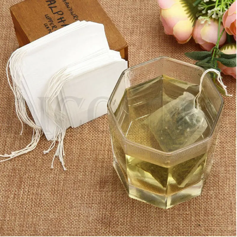 

Пустые пакетики для ароматизированного чая 6x8 см, 100 шт./лот, с завязкой, Запаянные, из фильтровальной бумаги, для травяного рассыпного чая
