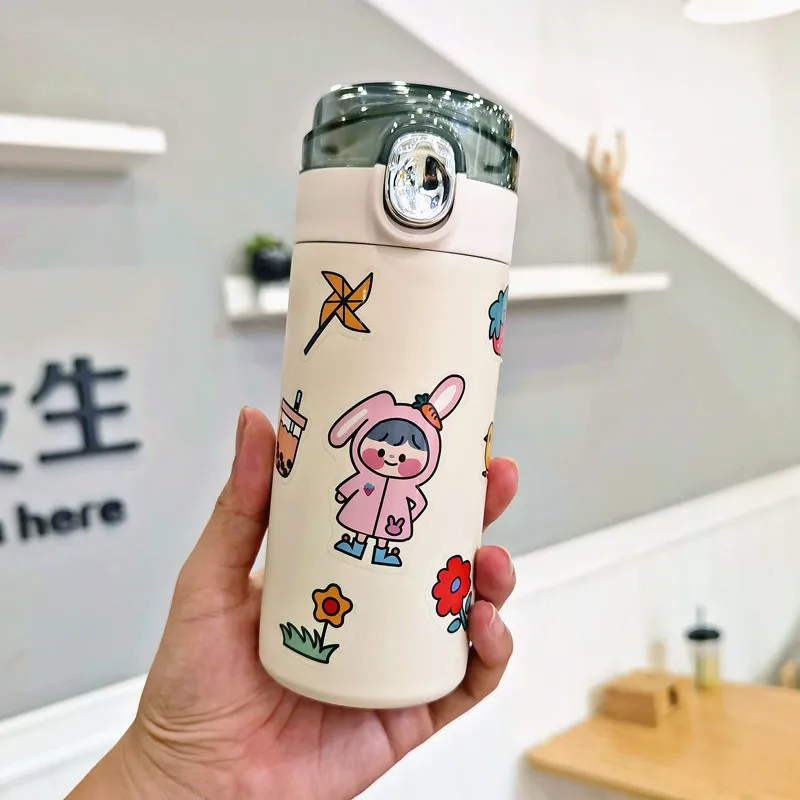 Термос чашка Женская портативная маленькая милая девушка сердце вода из