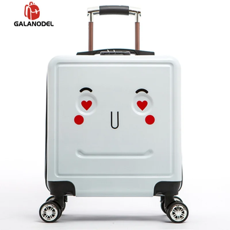 Хит 18 дюймов милый мультяшный чехол на колесиках для студентов Детский 3D Чемодан
