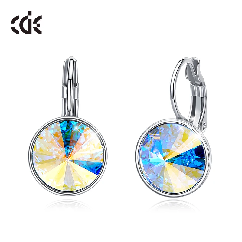 CDE серьги кольца для женщин модные Кристаллы Круглый амулет в виде капель с