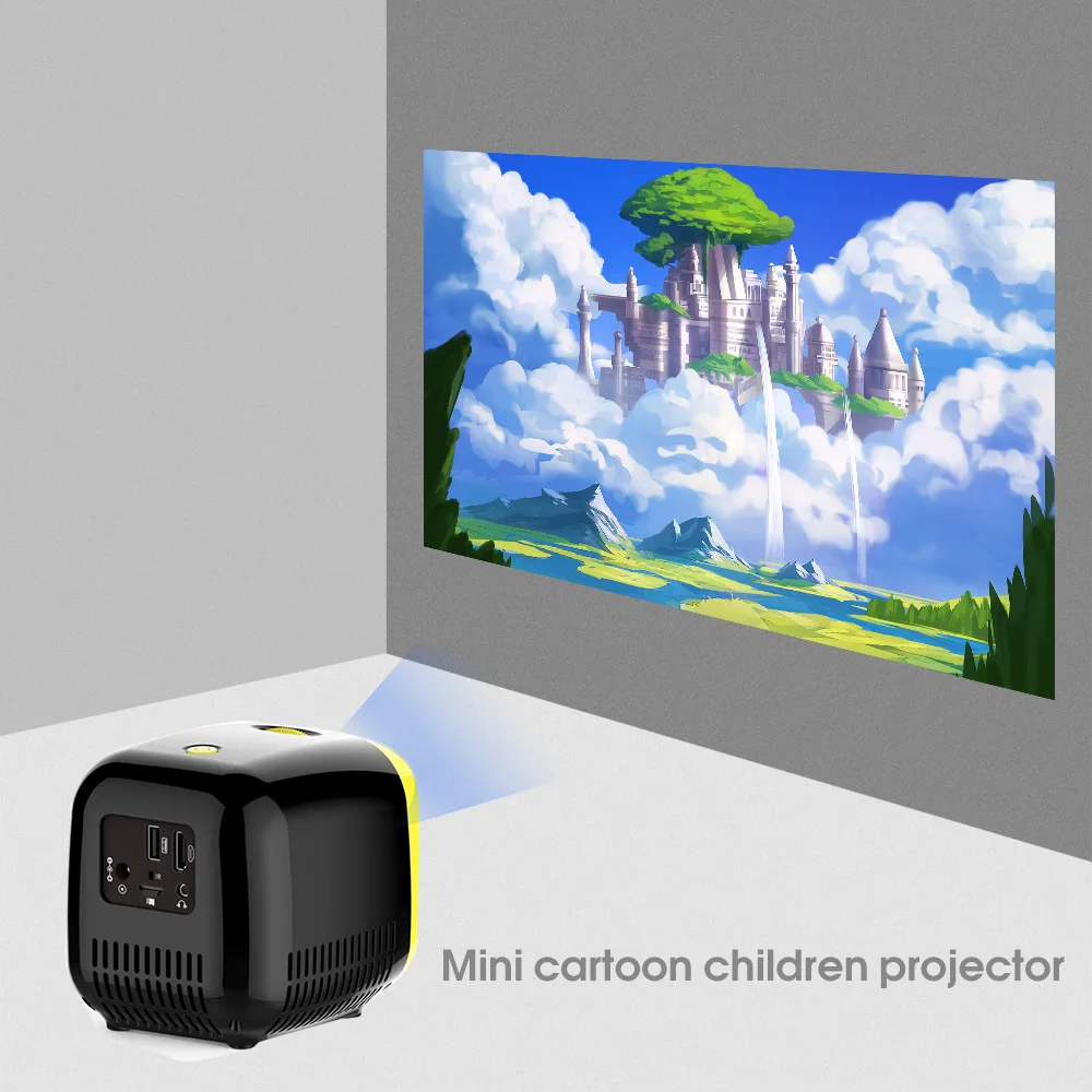L1 Mini Portable Projector 1080P LED Beamer Video for Home Theater Mirroring Screen Kids | Электроника