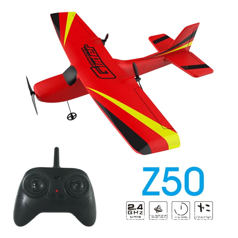 

Пульт дистанционного управления Z50 2,4G 2CH 350 мм Micro Wingspan Радиоуправляемый планер самолет с фиксированным крылом EPP Дрон со встроенным гироскоп...