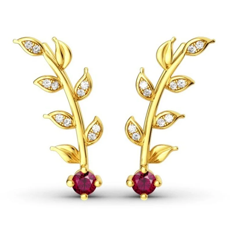 

Fashion Trend Luxury Valentine's Day Gift Exquisite Earrings Jewelry Ladies Exquisite Plant Shape Jewelry Earrings Wholesale