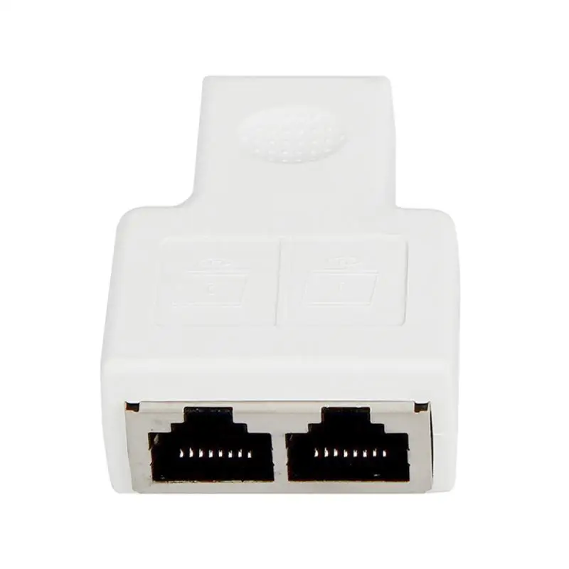 

2 Pcs/Bag RJ45 Splitter Adapter High Quality 1 To 2 Dual Female Port CAT 6 LAN Ethernet Convertor For Computer Data Conversion