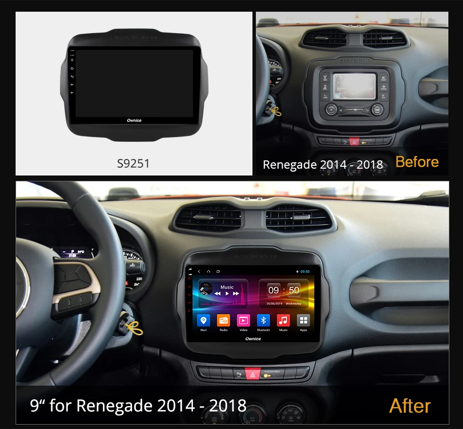 Ownice K3 K5 K6 Android10.0 8 Core автомобильный радиоприемник GPS Navi плеер для Jeep Renegade 2014 2016 2017 2018