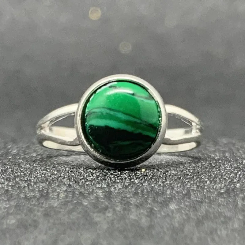 

Charm Natural Stone Open Ring for Women Handmade Bohemian Jewelry Gift Crystal Moonstone Agate Wedding Party Ring Adjustable