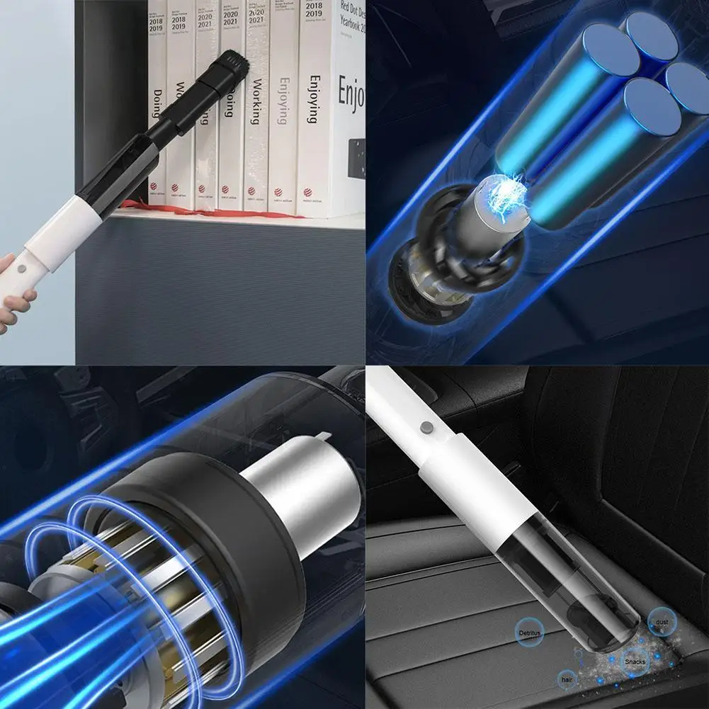 Беспроводной портативный автомобильный пылесос для влажной и сухой уборки