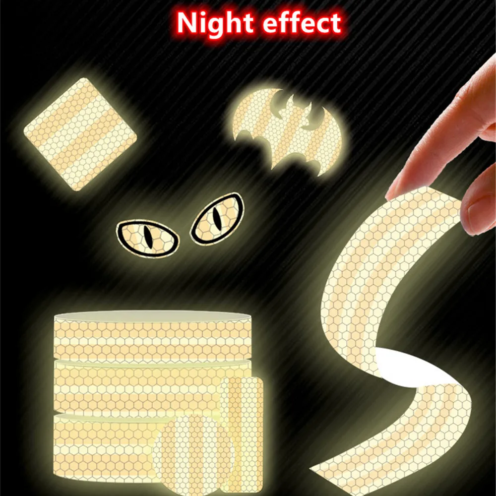 3 м черная лента светоотражающая Стикеры алмаз Класс клей Безопасность Mark