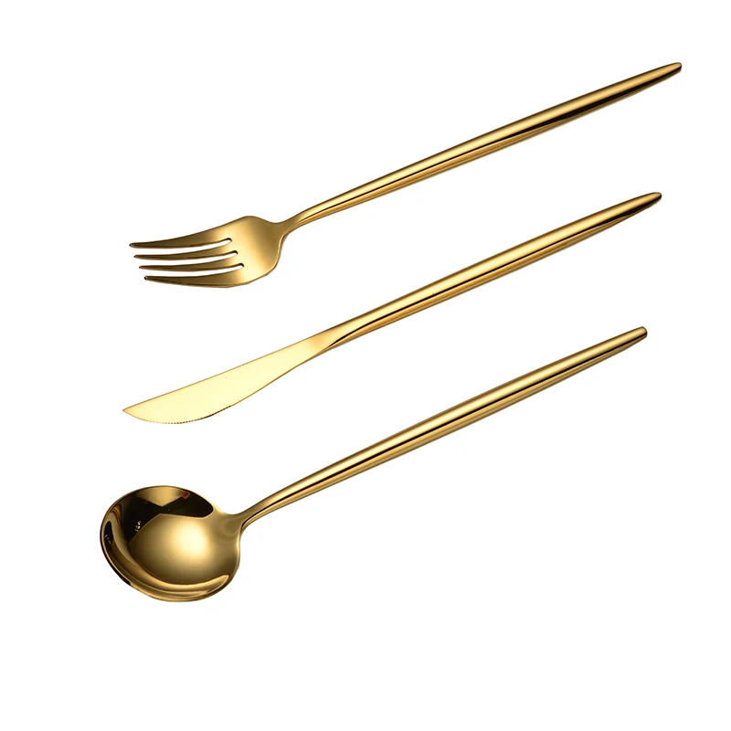 Столовая посуда Золотая ложка 18/10 дюймов набор столовых приборов из нержавеющей