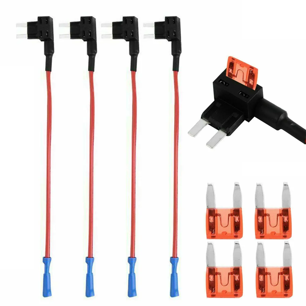 

Nylon+Tinned Copper Circuit Fuse 4 Set Car Fuses Plug-in Power Small 10A Fuse Distributor Power Tap