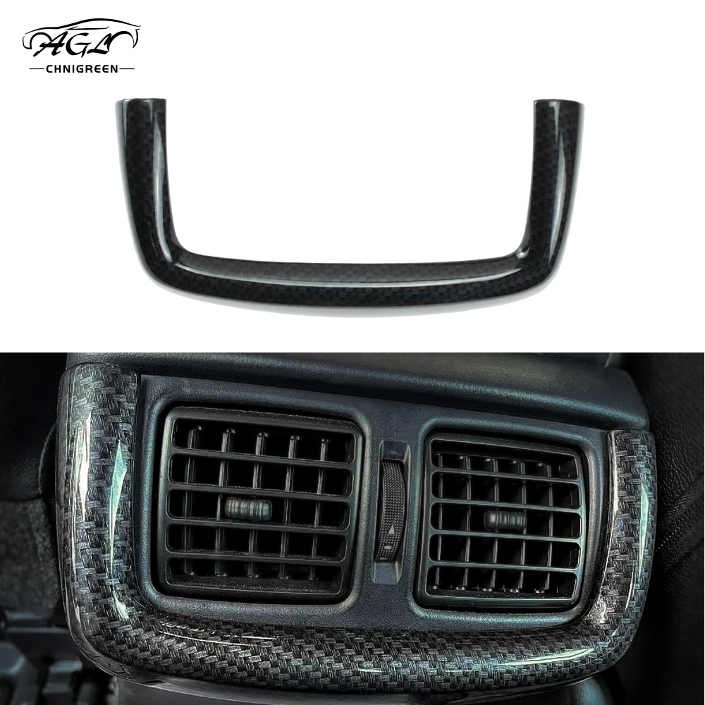 

for Toyota Hilux Revo 2015-2021 1pcs Carbon Fiber Grain Rear Air Conditioning Outlet AC Vent Cover Trim