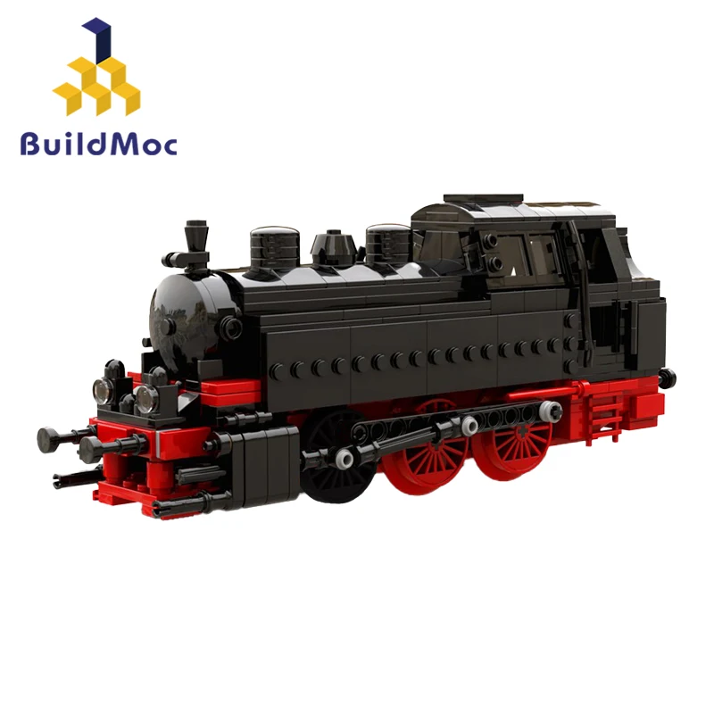

Buildmoc Train BR 80 Steam Engine 372PCS Bricks MOC Car Model Building Blocks Toys for Children DIY Trains Toy Kids Gifts