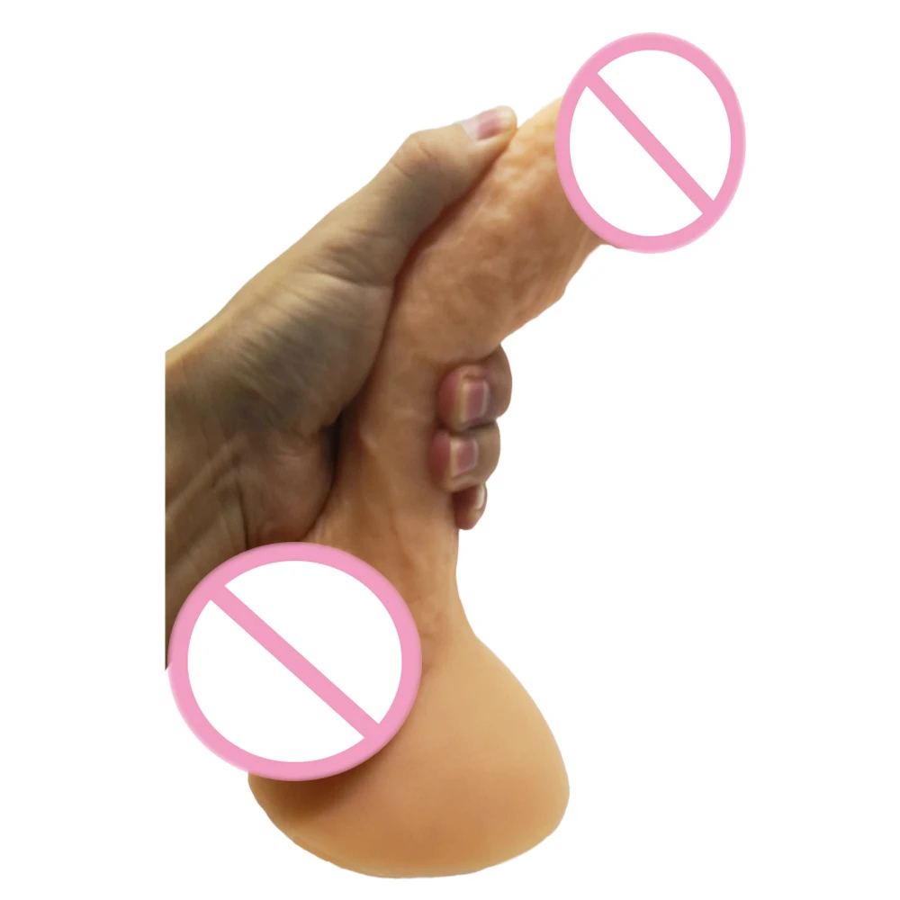 23*3 5 см супер Реалистический Пенис гибкий мягкий пенис утешение вибратор секс с