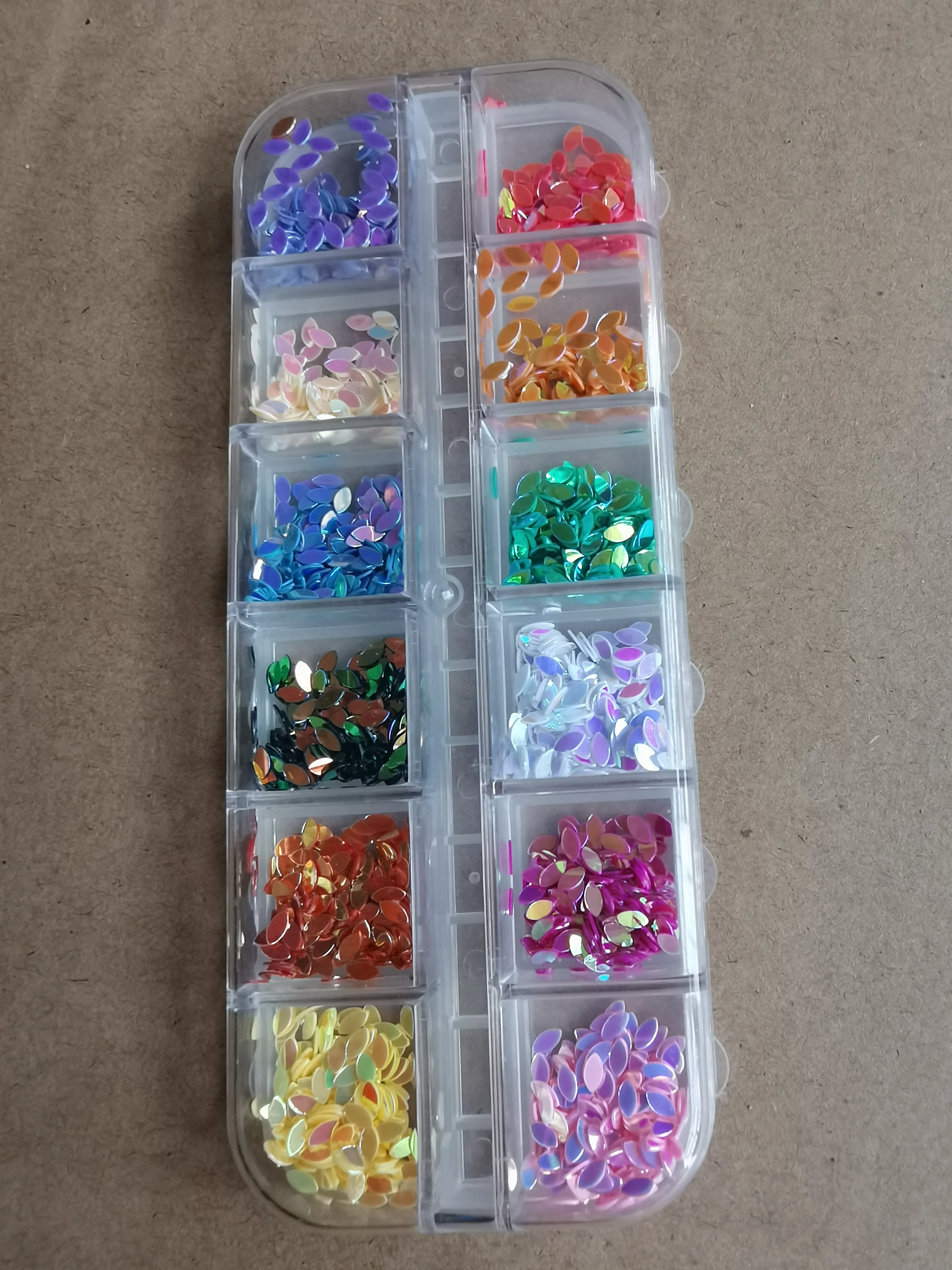 12 сеток/коробка 3D ногтей переливающийся набор глиттеров 12 смешанных цветов ногтей блёстки наклейки Советы для УФ акриловых ногтей дизайнерские украшения JC205