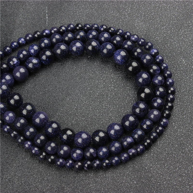 

Wholesale Blue SandNaturalRoundBeadsLooseBeads4/6/8/10/12MMSuitableForJewelryMakingDIYBraceletNecklace