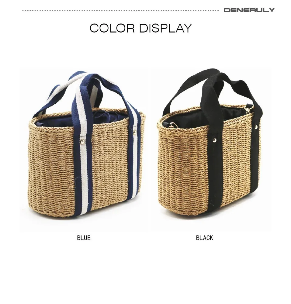 Соломенные пляжные сумки женские сумки из ротанга женские сумки Bolso Paja дорожная сумка-торба, карманы Mujer