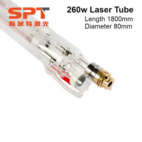 Высокое качество SPT 260 Вт СО2 лазерная трубка 220 Вт СО2 лазер от профессионального производителя для резки