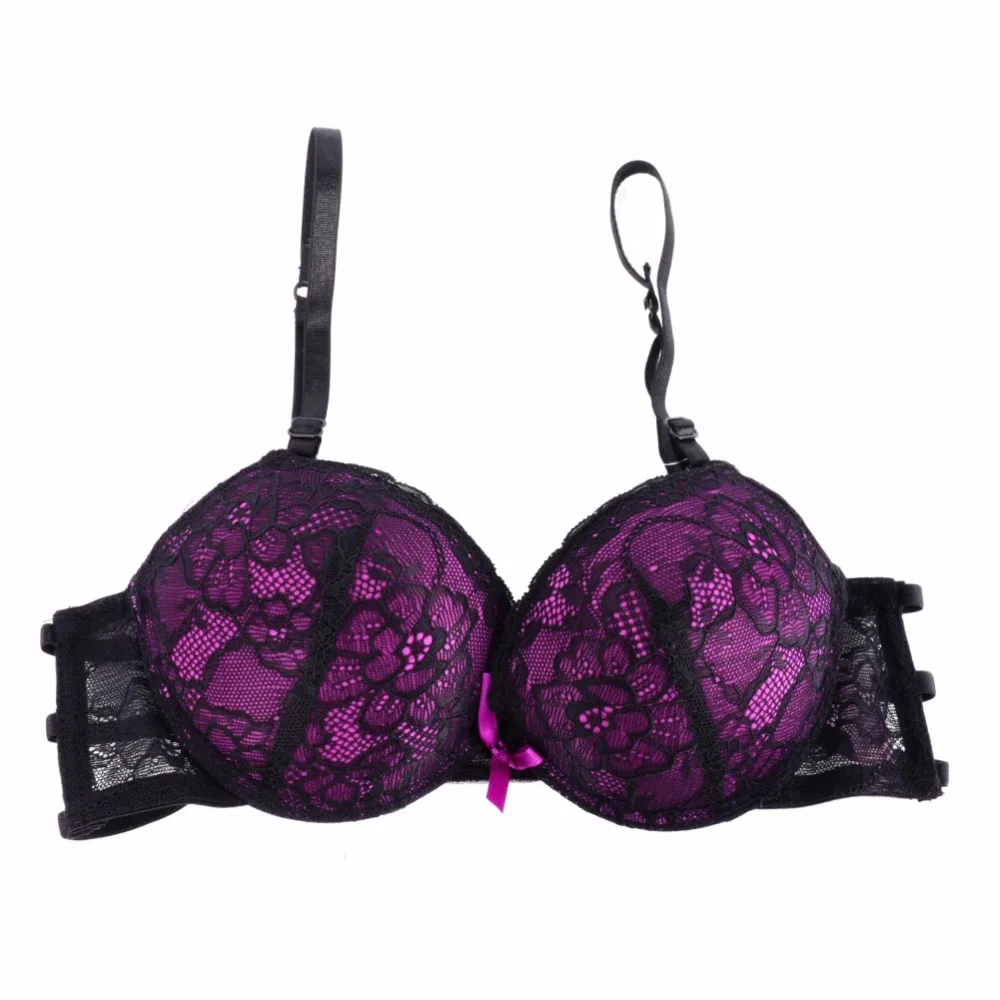 Комплект женского кружевного нижнего белья с чашками пуш-ап | Женская одежда