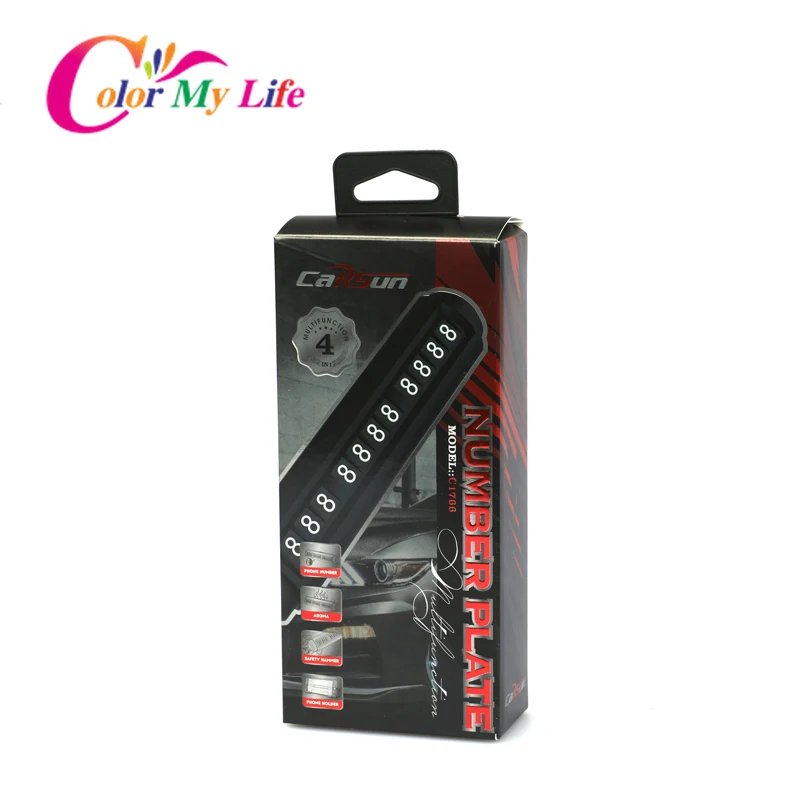 

Color My Life Luminous Car Temporary Parking Card Interior Phone Holder Air Freshener Phone Number Card Plate Sticker