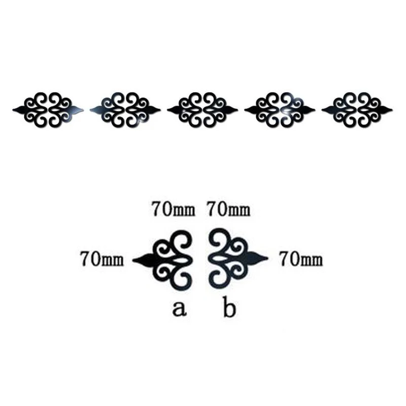 Настенные наклейки для зеркала в 3D Пластик акриловое зеркало Self клейкие плитки