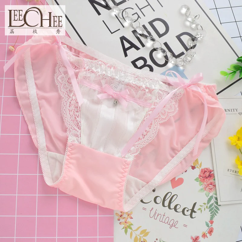 Сексуальное кружевное нижнее белье в японском стиле для девушек золотистое