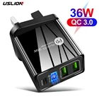 Зарядное устройство USLION с 4 USB-портами и поддержкой быстрой зарядки, 36 Вт